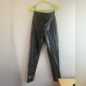 JLUXLABEL Black Faux Leather Pants